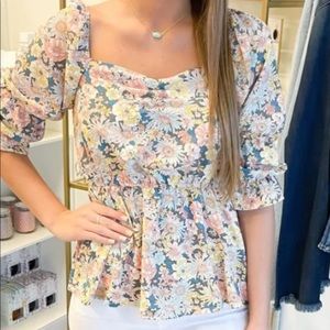 Like new Made With Love floral Blouse size L